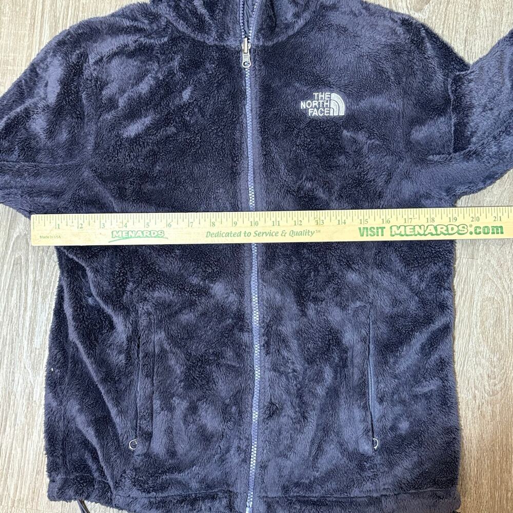 The North Face Women’s M Plush Fleece Jacket Charcoal Gray Full Zip Cozy Soft - Picture 5 of 8